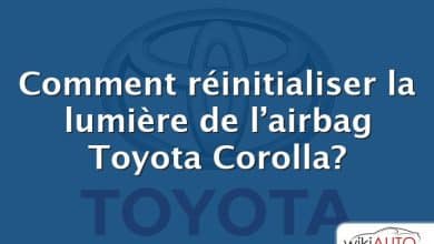 Comment réinitialiser la lumière de l’airbag Toyota Corolla?