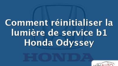 Comment réinitialiser la lumière de service b1 Honda Odyssey