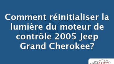 Comment réinitialiser la lumière du moteur de contrôle 2005 Jeep Grand Cherokee?