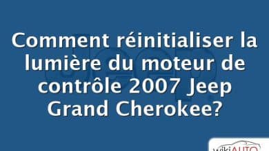 Comment réinitialiser la lumière du moteur de contrôle 2007 Jeep Grand Cherokee?