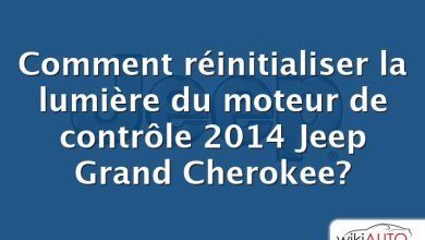 Comment réinitialiser la lumière du moteur de contrôle 2014 Jeep Grand Cherokee?