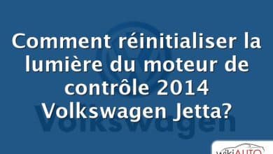 Comment réinitialiser la lumière du moteur de contrôle 2014 Volkswagen Jetta?