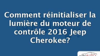 Comment réinitialiser la lumière du moteur de contrôle 2016 Jeep Cherokee?