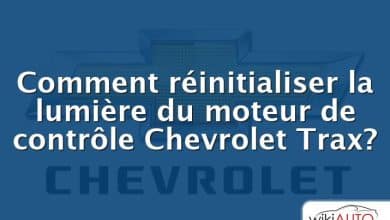 Comment réinitialiser la lumière du moteur de contrôle Chevrolet Trax?