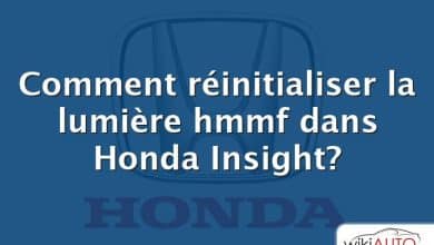 Comment réinitialiser la lumière hmmf dans Honda Insight?