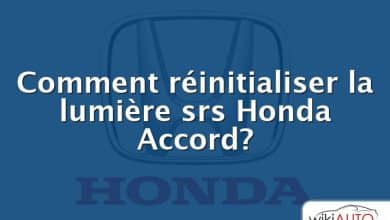 Comment réinitialiser la lumière srs Honda Accord?