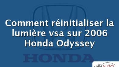 Comment réinitialiser la lumière vsa sur 2006 Honda Odyssey