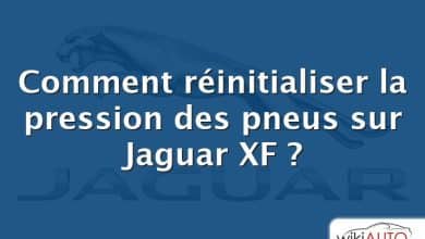 Comment réinitialiser la pression des pneus sur Jaguar XF ?