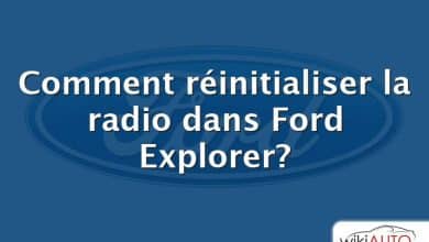 Comment réinitialiser la radio dans Ford Explorer?