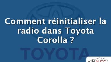 Comment réinitialiser la radio dans Toyota Corolla ?