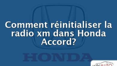 Comment réinitialiser la radio xm dans Honda Accord?