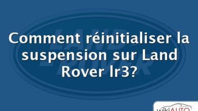 Comment réinitialiser la suspension sur Land Rover lr3?