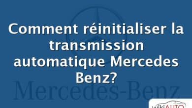 Comment réinitialiser la transmission automatique Mercedes Benz?