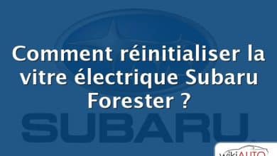 Comment réinitialiser la vitre électrique Subaru Forester ?