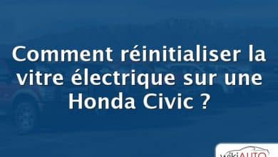 Comment réinitialiser la vitre électrique sur une Honda Civic ?