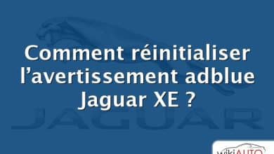 Comment réinitialiser l’avertissement adblue Jaguar XE ?