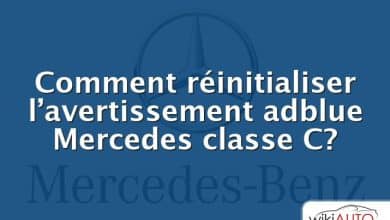 Comment réinitialiser l’avertissement adblue Mercedes classe C?