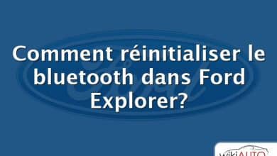 Comment réinitialiser le bluetooth dans Ford Explorer?