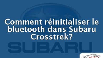 Comment réinitialiser le bluetooth dans Subaru Crosstrek?