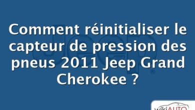 Comment réinitialiser le capteur de pression des pneus 2011 Jeep Grand Cherokee ?