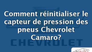 Comment réinitialiser le capteur de pression des pneus Chevrolet Camaro?