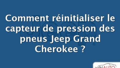 Comment réinitialiser le capteur de pression des pneus Jeep Grand Cherokee ?