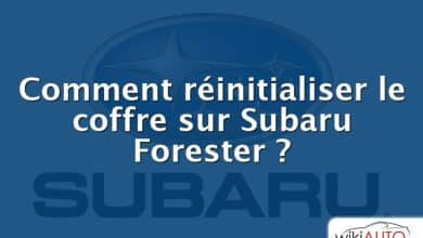 Comment réinitialiser le coffre sur Subaru Forester ?