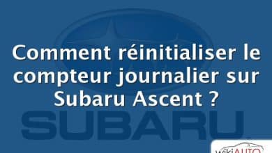 Comment réinitialiser le compteur journalier sur Subaru Ascent ?