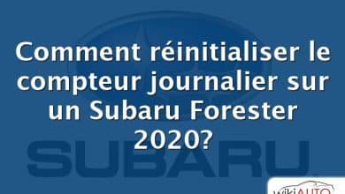 Comment réinitialiser le compteur journalier sur un Subaru Forester 2020?