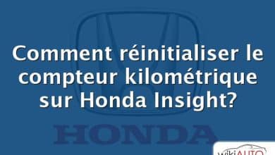 Comment réinitialiser le compteur kilométrique sur Honda Insight?