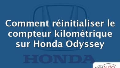 Comment réinitialiser le compteur kilométrique sur Honda Odyssey
