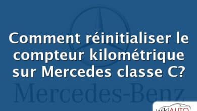 Comment réinitialiser le compteur kilométrique sur Mercedes classe C?