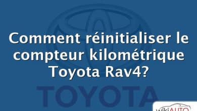 Comment réinitialiser le compteur kilométrique Toyota Rav4?