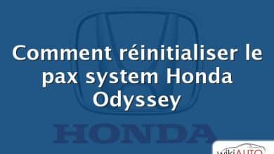 Comment réinitialiser le pax system Honda Odyssey