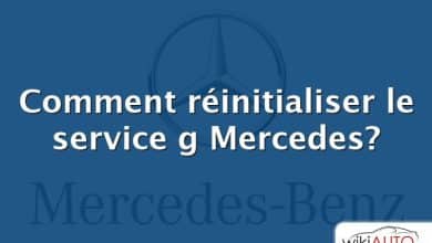 Comment réinitialiser le service g Mercedes?