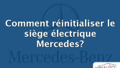 Comment réinitialiser le siège électrique Mercedes?