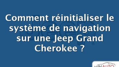 Comment réinitialiser le système de navigation sur une Jeep Grand Cherokee ?