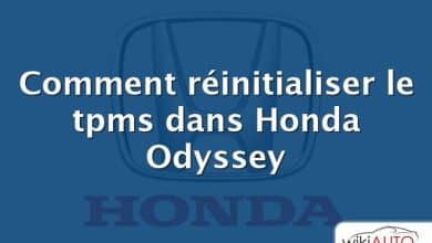 Comment réinitialiser le tpms dans Honda Odyssey