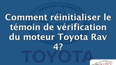 Comment réinitialiser le témoin de vérification du moteur Toyota Rav 4?