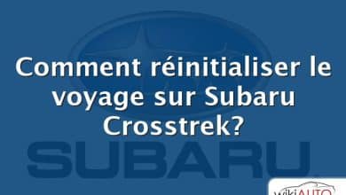 Comment réinitialiser le voyage sur Subaru Crosstrek?