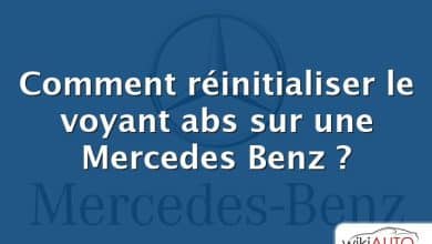 Comment réinitialiser le voyant abs sur une Mercedes Benz ?