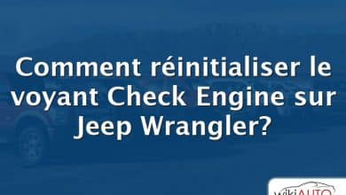 Comment réinitialiser le voyant Check Engine sur Jeep Wrangler?