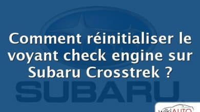 Comment réinitialiser le voyant check engine sur Subaru Crosstrek ?
