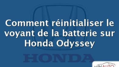 Comment réinitialiser le voyant de la batterie sur Honda Odyssey