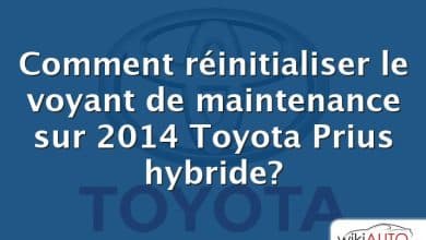 Comment réinitialiser le voyant de maintenance sur 2014 Toyota Prius hybride?