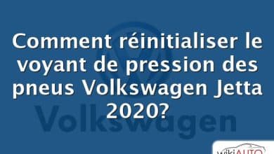 Comment réinitialiser le voyant de pression des pneus Volkswagen Jetta 2020?