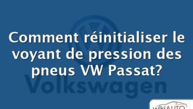 Comment réinitialiser le voyant de pression des pneus VW Passat?