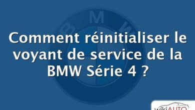 Comment réinitialiser le voyant de service de la BMW Série 4 ?