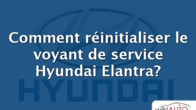 Comment réinitialiser le voyant de service Hyundai Elantra?