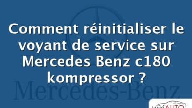 Comment réinitialiser le voyant de service sur Mercedes Benz c180 kompressor ?